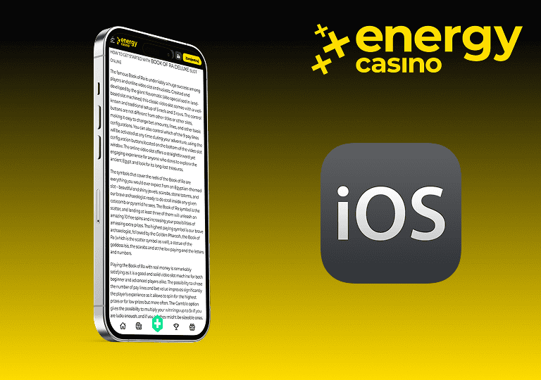 energy casino book of ra urzadzeniach mobilnych