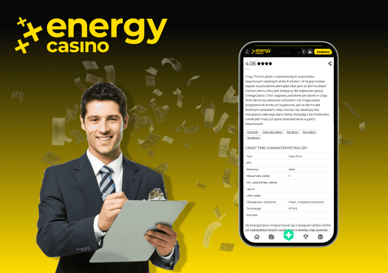 energy casino crazy time rundy bonusowe